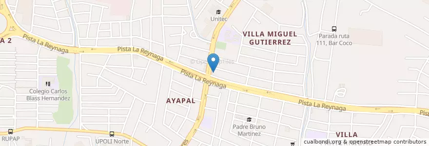 Mapa de ubicacion de Ganbei Chinese Restaurant and Bar en Nicarágua, Departamento De Managua, Managua (Municipio).
