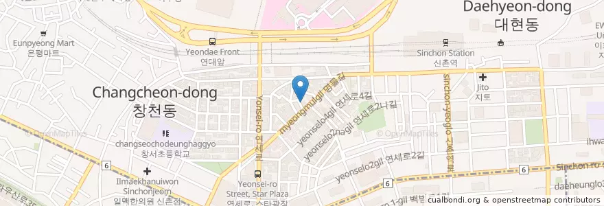 Mapa de ubicacion de 화로사랑 en Südkorea, Seoul, 마포구.