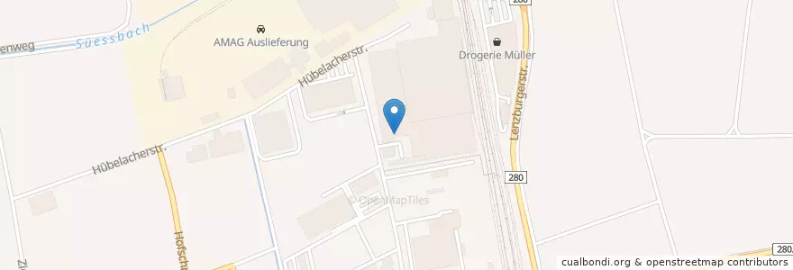 Mapa de ubicacion de Personalrestaurant Mäx Antalis AG en Schweiz/Suisse/Svizzera/Svizra, Aargau, Bezirk Brugg, Lupfig.
