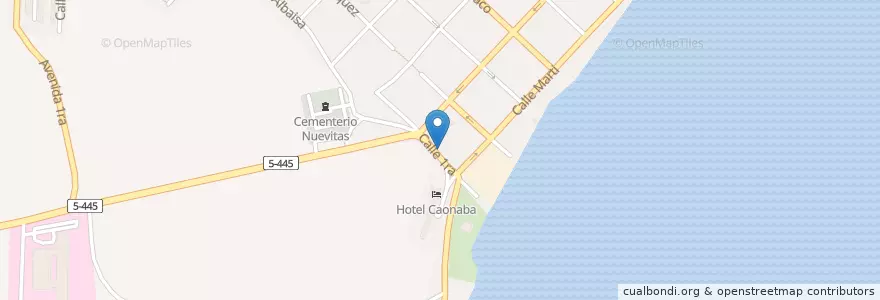 Mapa de ubicacion de Parqueo Hotel Caonaba en Cuba, Camagüey, Nuevitas, Ciudad De Nuevitas, Ciudad De Nuevitas.