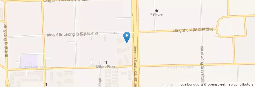 Mapa de ubicacion de Bank of China en 中国, 四川省, 成都市, 武侯区 (Wuhou).