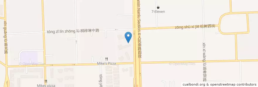 Mapa de ubicacion de Eighteen Perfect Teeth en China, Sichuan, 成都市, 武侯区 (Wuhou).