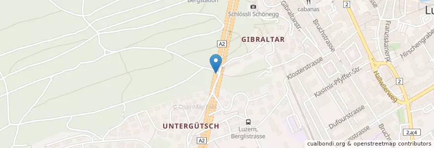 Mapa de ubicacion de Waldbesucher en Schweiz/Suisse/Svizzera/Svizra, Luzern, Luzern.