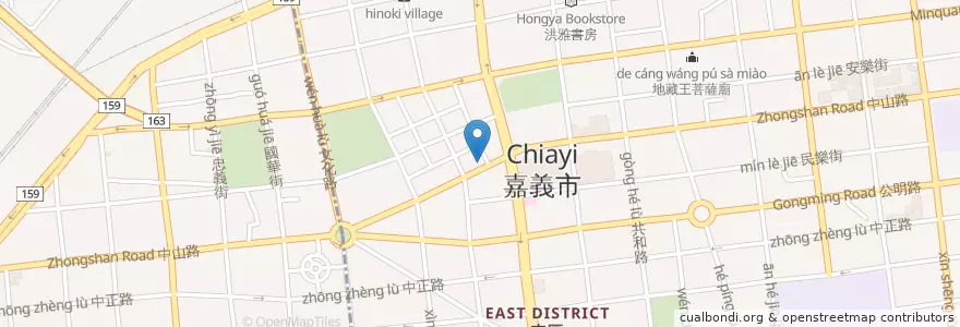 Mapa de ubicacion de 犬行燒 en Taiwan, Provincia Di Taiwan, Chiayi, Contea Di Chiayi, 東區.