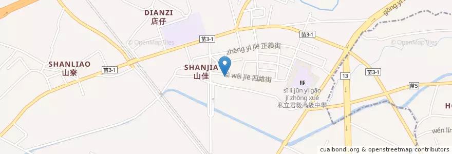 Mapa de ubicacion de 水興宮 en Taiwan, Provincia Di Taiwan, Contea Di Miaoli, Zhunan.