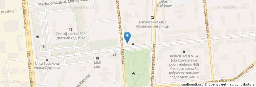 Mapa de ubicacion de Dомино'с Пицца en روسيا, Центральный Федеральный Округ, Москва, Юго-Восточный Административный Округ, Район Люблино.