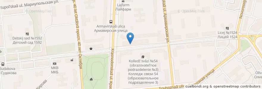 Mapa de ubicacion de Сбербанк en Rusia, Distrito Federal Central, Москва, Юго-Восточный Административный Округ, Район Люблино.