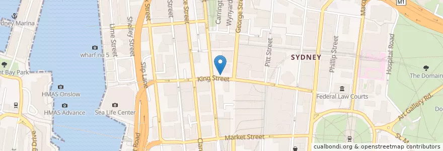 Mapa de ubicacion de Joe Black X en Australia, Nuovo Galles Del Sud, Council Of The City Of Sydney, Sydney.