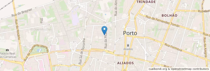Mapa de ubicacion de Boa-Bao en البرتغال, المنطقة الشمالية (البرتغال), Área Metropolitana Do Porto, بورتو, بورتو, Cedofeita, Santo Ildefonso, Sé, Miragaia, São Nicolau E Vitória.
