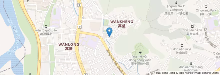 Mapa de ubicacion de 小點廳 en تایوان, 新北市, تایپه, 文山區.