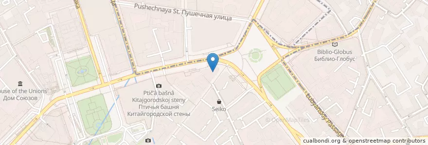 Mapa de ubicacion de Beaumonde Lounge en Rusland, Centraal Federaal District, Moskou, Центральный Административный Округ, Тверской Район.