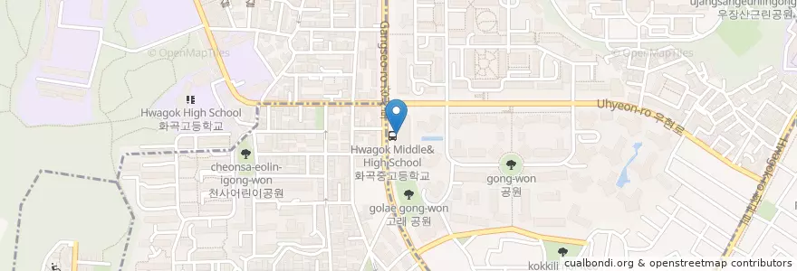 Mapa de ubicacion de Hana Bank en Coreia Do Sul, Seul, 강서구.