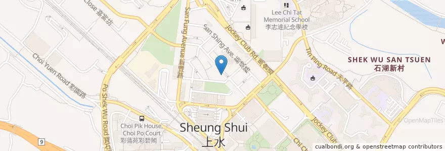 Mapa de ubicacion de 保寧中西藥房 Po Ling en China, Hongkong, Guangdong, New Territories, 北區 North District.