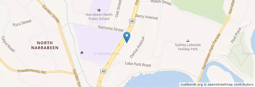 Mapa de ubicacion de Caltex Woolworths en 오스트레일리아, New South Wales, 시드니, Northern Beaches Council.