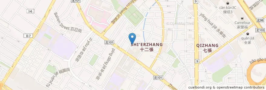 Mapa de ubicacion de 中正路284巷 en Taïwan, Nouveau Taipei, Xindian.