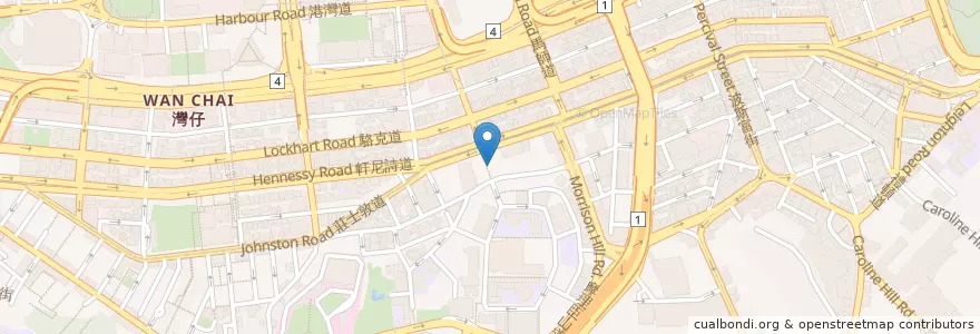 Mapa de ubicacion de Seoul Bros en 中国, 広東省, 香港, 香港島, 新界, 灣仔區 Wan Chai District.