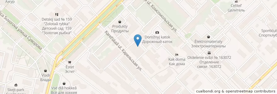 Mapa de ubicacion de Улыбнись! en Russia, Northwestern Federal District, Arkhangelsk Oblast, Primorsky District, Городской Округ Архангельск.