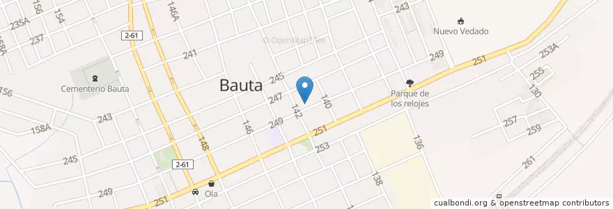 Mapa de ubicacion de Logia Perfecto Lacoste en 古巴, Artemisa, Bauta, Ciudad De Bauta.