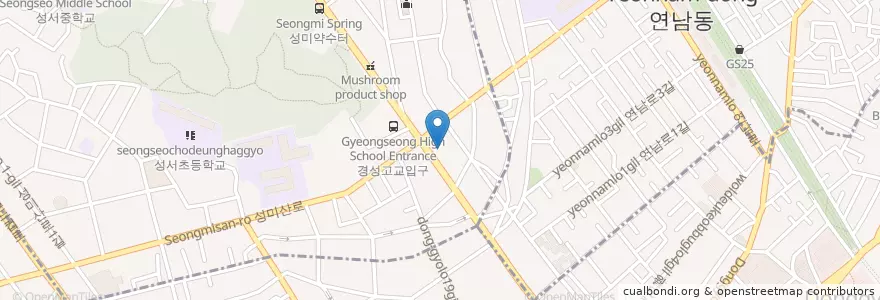 Mapa de ubicacion de KB국민은행 성산동지점 en Zuid-Korea, Seoel, 마포구, 성산1동, 성산1동.