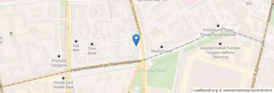 Mapa de ubicacion de Горздрав en روسيا, Центральный Федеральный Округ, Москва, Южный Административный Округ, Центральный Административный Округ.