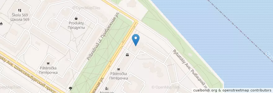 Mapa de ubicacion de Ермак en Russland, Föderationskreis Nordwest, Oblast Leningrad, Sankt Petersburg, Невский Район, Округ Рыбацкое.