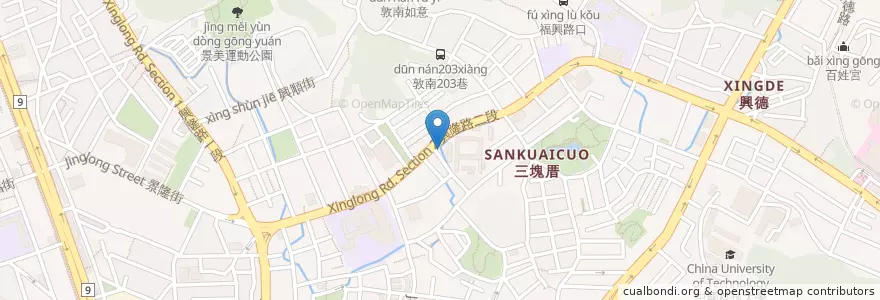 Mapa de ubicacion de 泡沫人工洗車 en Taiwán, Nuevo Taipéi, Taipéi, 文山區.