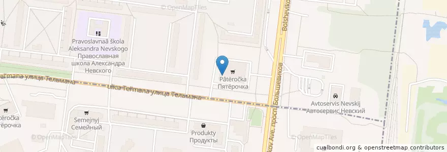 Mapa de ubicacion de Добрая аптека en ロシア, 北西連邦管区, レニングラード州, サンクト ペテルブルク, Невский Район, Округ № 54.
