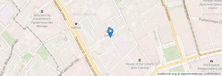 Mapa de ubicacion de KFC en Russland, Föderationskreis Zentralrussland, Moskau, Zentraler Verwaltungsbezirk, Тверской Район.
