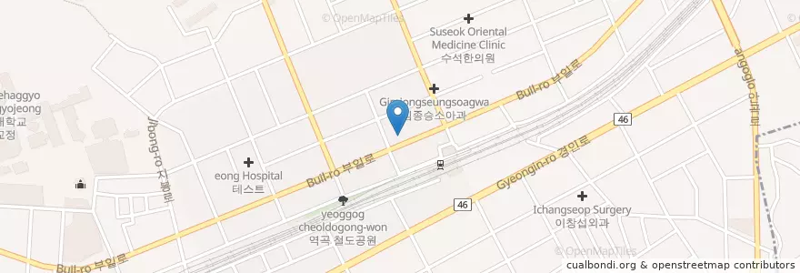 Mapa de ubicacion de 롯데리아 en Zuid-Korea, Gyeonggi-Do, 부천시.