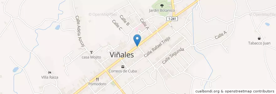 Mapa de ubicacion de 3j cafè y tapas en 古巴, Pinar Del Río, Viñales.