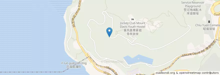 Mapa de ubicacion de 香港西區獅子亭 en Chine, Guangdong, Hong Kong, Île De Hong Kong, Nouveaux Territoires, 中西區 Central And Western District.