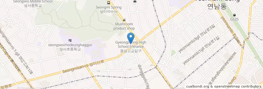 Mapa de ubicacion de 신여사 뼈해장국 순대국 24시 en کره جنوبی, سئول, 마포구, 성산1동, 성산1동.