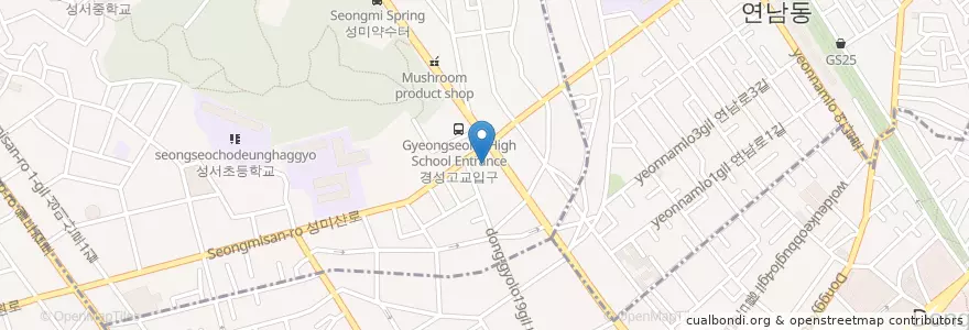 Mapa de ubicacion de 바다약국 en Südkorea, Seoul, 마포구, 성산1동, 성산1동.