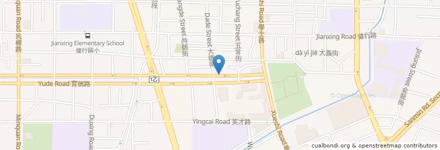 Mapa de ubicacion de 七喜廚房 en Taiwan, Taichung, 北區.