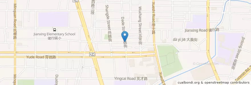 Mapa de ubicacion de 大慶麵店 en 台湾, 台中市, 北区.