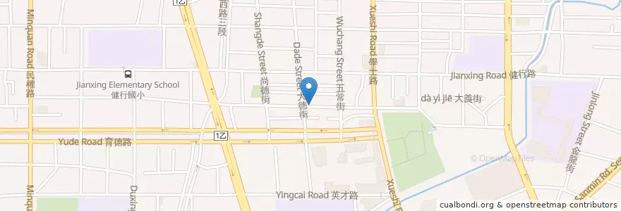 Mapa de ubicacion de 韓誠館 en Taiwan, Taichung, Distretto Settentrionale.