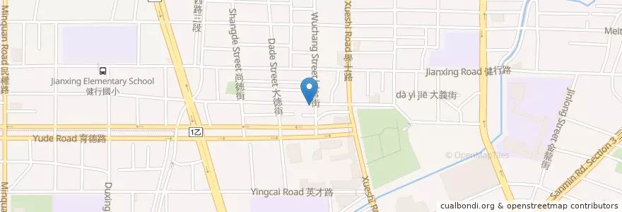Mapa de ubicacion de 美而廉快餐 en 台湾, 台中市, 北区.