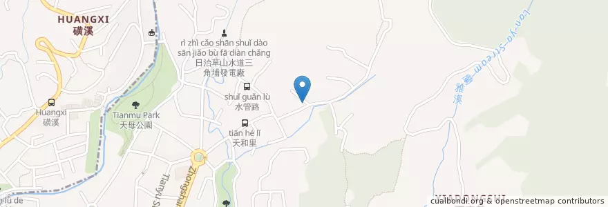 Mapa de ubicacion de 天福宮 en Taiwan, Neu-Taipeh, Taipeh, Shilin.