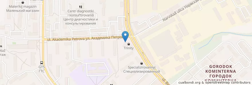 Mapa de ubicacion de Аптека Вита en Rusland, Centraal Federaal District, Oblast Smolensk, Смоленский Район, Городской Округ Смоленск.