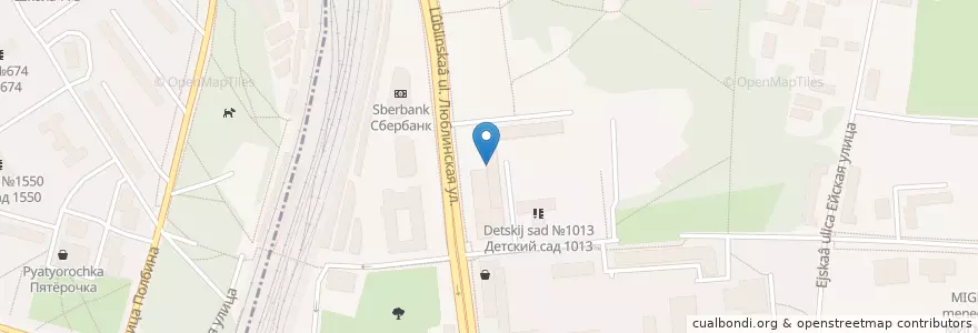 Mapa de ubicacion de ВетОК en روسیه, Центральный Федеральный Округ, Москва, Юго-Восточный Административный Округ, Район Люблино.