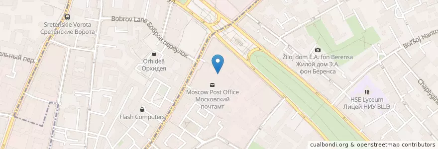 Mapa de ubicacion de Москва 101000 en Russie, District Fédéral Central, Moscou, Центральный Административный Округ, Красносельский Район.