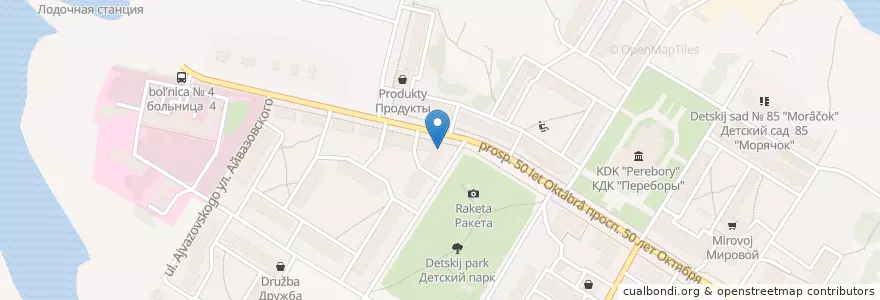 Mapa de ubicacion de 16-е отделение связи en Rusia, Distrito Federal Central, Óblast De Yaroslavl, Рыбинский Район, Городской Округ Рыбинск.