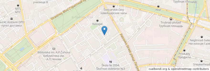 Mapa de ubicacion de Expert Clinics en Rusland, Centraal Federaal District, Moskou, Центральный Административный Округ, Тверской Район.