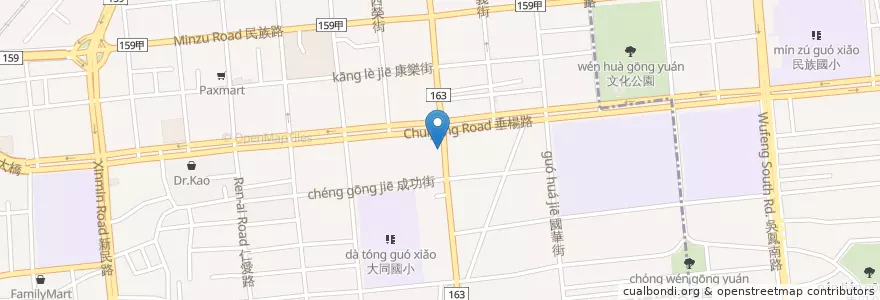 Mapa de ubicacion de 昌平炸雞王 en Taiwan, 臺灣省, 嘉義市, 嘉義縣.