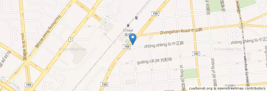 Mapa de ubicacion de 85c en 타이완, 타이완성, 자이 시, 자이 현, 시구.