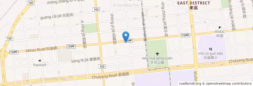 Mapa de ubicacion de Domino's en 台湾, 台湾省, 嘉義市, 嘉義県.