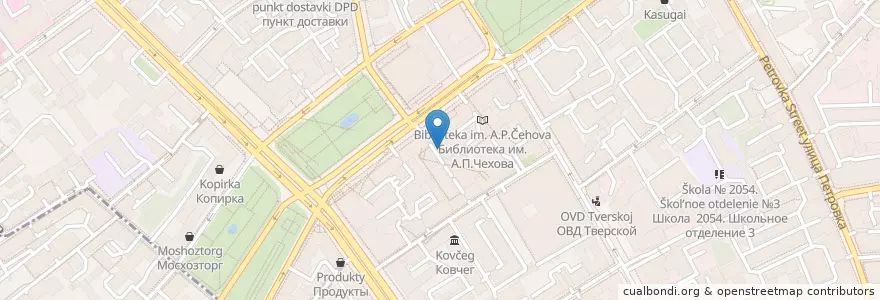 Mapa de ubicacion de Онегин en 러시아, Центральный Федеральный Округ, Москва, Центральный Административный Округ, Тверской Район.