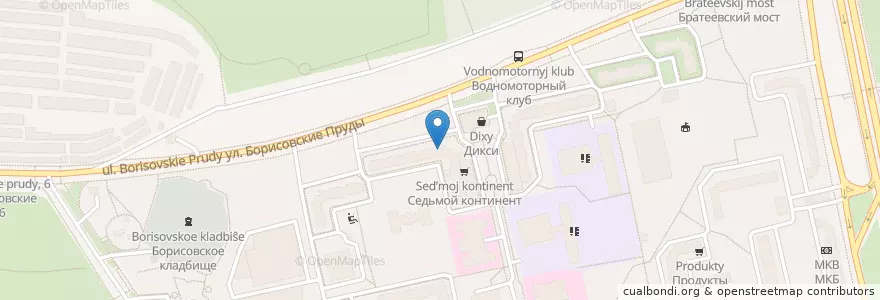Mapa de ubicacion de Асна en Rusia, Центральный Федеральный Округ, Москва, Южный Административный Округ, Район Братеево.
