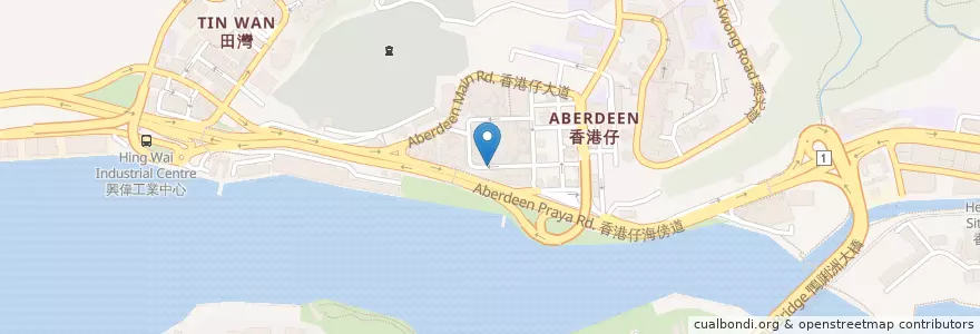 Mapa de ubicacion de Aberdeen Centre en China, Cantão, Hong Kong, Ilha De Hong Kong, Novos Territórios, 南區 Southern District.