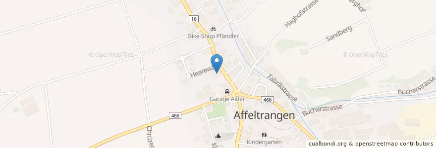Mapa de ubicacion de Studio Blauer Aff en Schweiz/Suisse/Svizzera/Svizra, Thurgau, Bezirk Weinfelden, Affeltrangen.